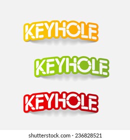 realistic design element: keyhole