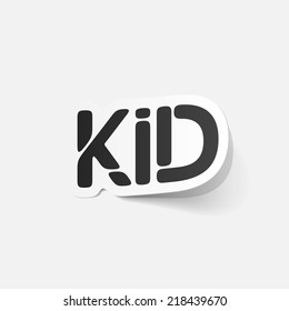 realistic design element: kid
