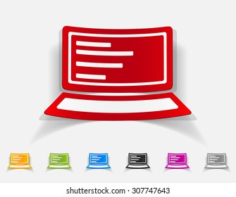 realistic design element. laptop