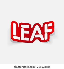 realistic design element: leaf
