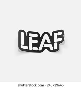 realistic design element: leaf