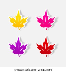 realistic design element: leaf