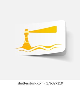 realistic design element: lighthouse. Vector Illustration