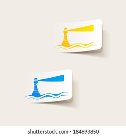 realistic design element: lighthouse. Vector Illustration