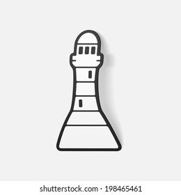 realistic design element: lighthouse. Vector Illustration