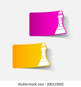 realistic design element: lighthouse. Vector Illustration