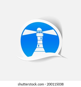 realistic design element: lighthouse. Vector Illustration