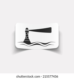 realistic design element: lighthouse. Vector Illustration