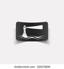 realistic design element: lighthouse. Vector Illustration
