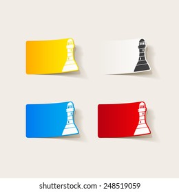 realistic design element: lighthouse. Vector Illustration