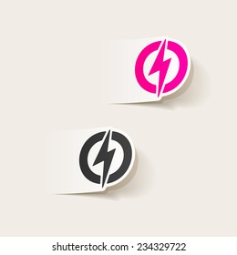 realistic design element: lightning bolt