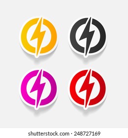 realistic design element: lightning bolt