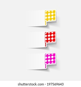 realistic design element: linesman flag