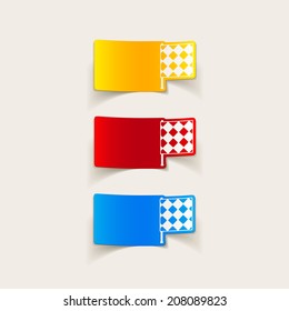 realistic design element: linesman flag