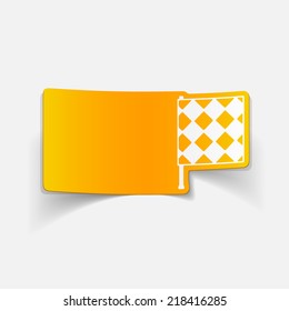 realistic design element: linesman flag