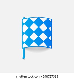 realistic design element: linesman flag