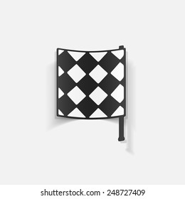 realistic design element: linesman flag