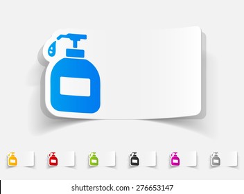 realistic design element. liquid soap