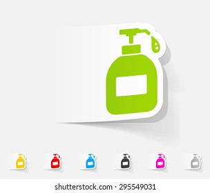 realistic design element. liquid soap