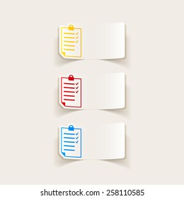 realistic design element. list