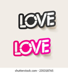 realistic design element: love