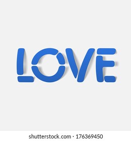 realistic design element: love. Modern Graphic Illustration