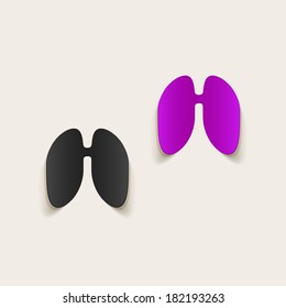 realistic design element: lung, medical