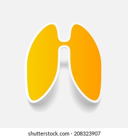 realistic design element: lung, medical