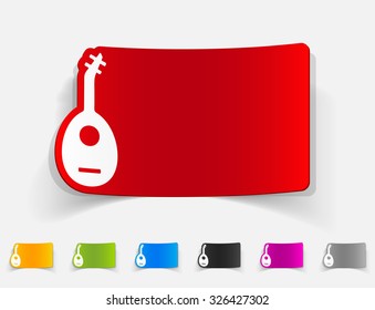realistic design element. lute