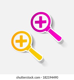 realistic design element: magnifier