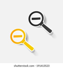 realistic design element: magnifier
