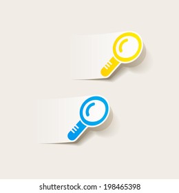 realistic design element: magnifier