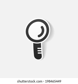 realistic design element: magnifier