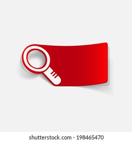 realistic design element: magnifier
