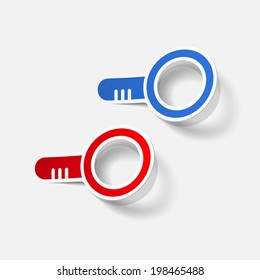 realistic design element: magnifier