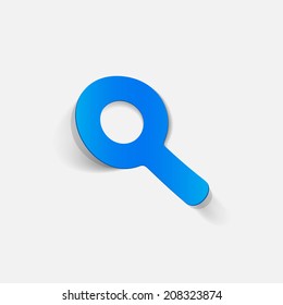 realistic design element: magnifier
