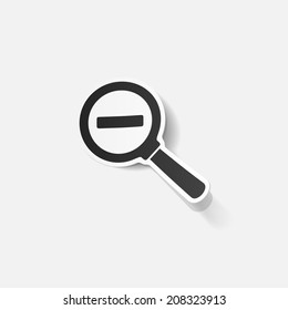 realistic design element: magnifier