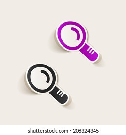 realistic design element: magnifier