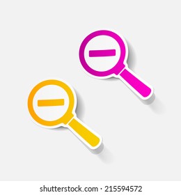 realistic design element: magnifier