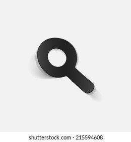 realistic design element: magnifier