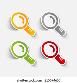 realistic design element: magnifier