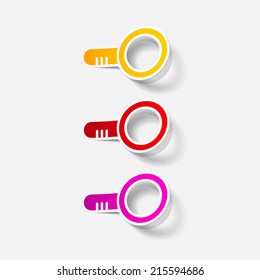 realistic design element: magnifier