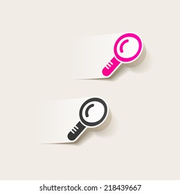 realistic design element: magnifier