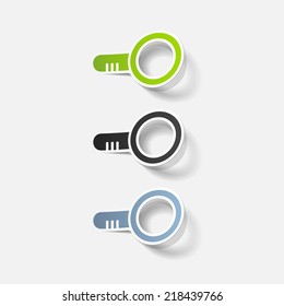 realistic design element: magnifier