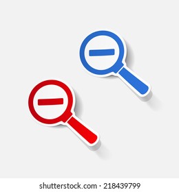 realistic design element: magnifier