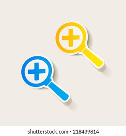 realistic design element: magnifier