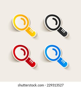 realistic design element: magnifier