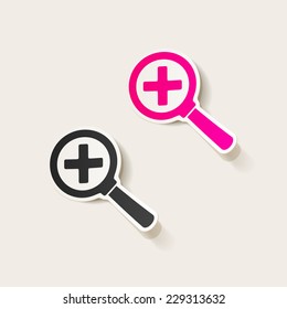 realistic design element: magnifier