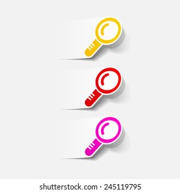 realistic design element: magnifier