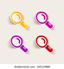 realistic design element: magnifier